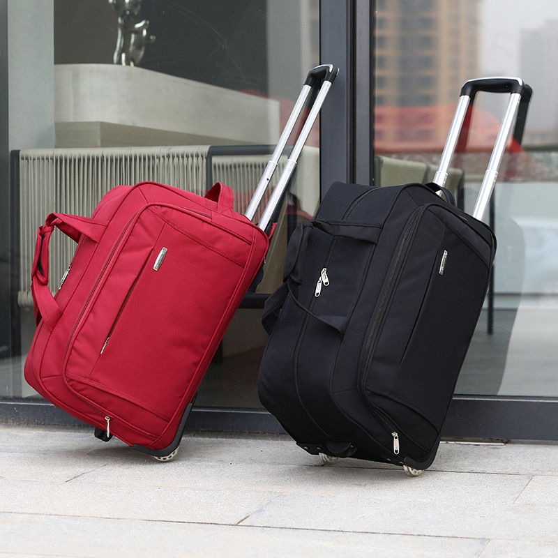 Foldable Rolling Luggage Bag - Bagages de voyage Oxford, valise à